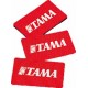 Tama MHS53 - Set Adesivo Proteggi Cerchio Cassa con logo Tama - Confezione 3 pezzi
