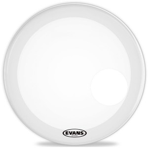 Evans BD24RGCW - EQ3 Resonant Coated White Bass Drum 24" - Bianca Risonante - Con foro 5"