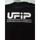 UFIP T-shirt Nera - Maglietta a maniche corte Taglia L - Logo Ufip piccolo davanti e Grande dietro