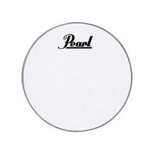 Pearl PTH 22CEQPL - Pelle Risonante Grancassa 22” - Bianca con logo grande nero Pearl 