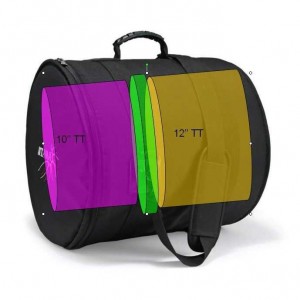 Tama DBT1012H - Custodia Deluxe - Per 2 tom Hyper-Drive 10" x  6"1/2   +  12" x 7"