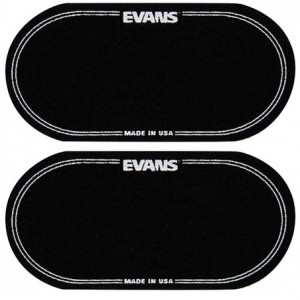 Evans EQ PB2 - Patch per grancassa - Per Doppio Pedale - Confezione 2 pezzi - Black 