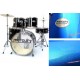 MERCURY DB54-196-BL - Drum Set 5 pezzi + Meccaniche e Piatti 