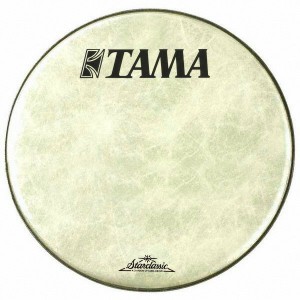 Tama FB22BMFS - Pelle frontale grancassa 22” bianca Fiber Laminated - Logo Tama 