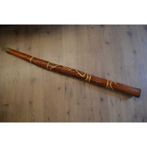 Didgeridoo Indonesiano in Teak - cm 130 - Intarsiato Decorato - Con Custodia in Stoffa