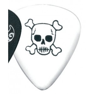 Gewa Plettro Fire&Stone Monster Picks Forma 351 Teschio, Bianco